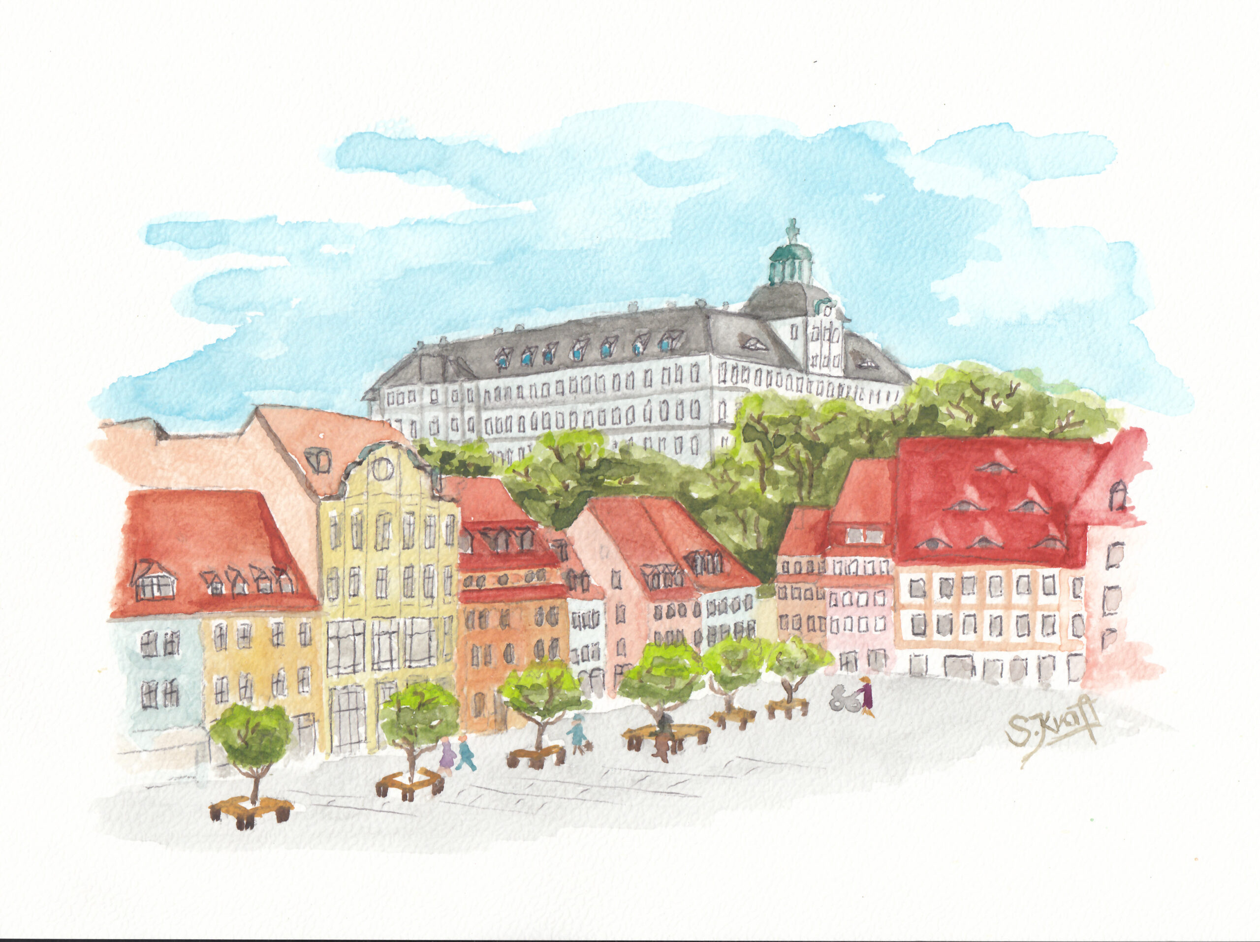 Aquarell von Weißenfels