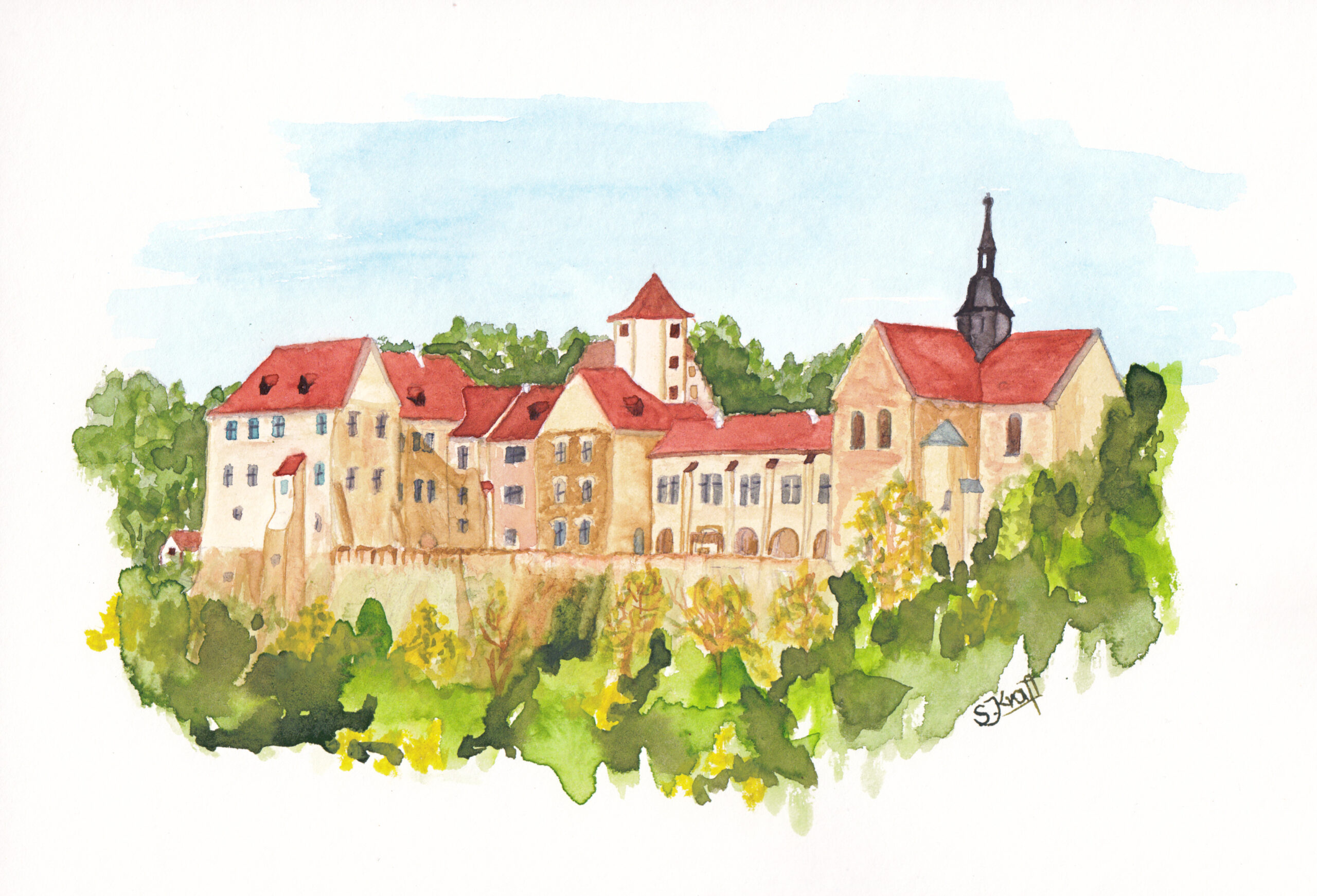 Goseck liegt oberhalb der Unstrut